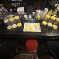 Lemon-themed cookies displayed at the grand opening event at Do It A-Ginn Event Hall, with decorative treats and festive signage for a celebration ambiance.